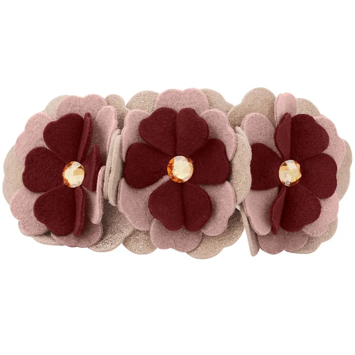 Susan Lanci Autumn Rosewood Spice Flower Collar - Posh Puppy Boutique