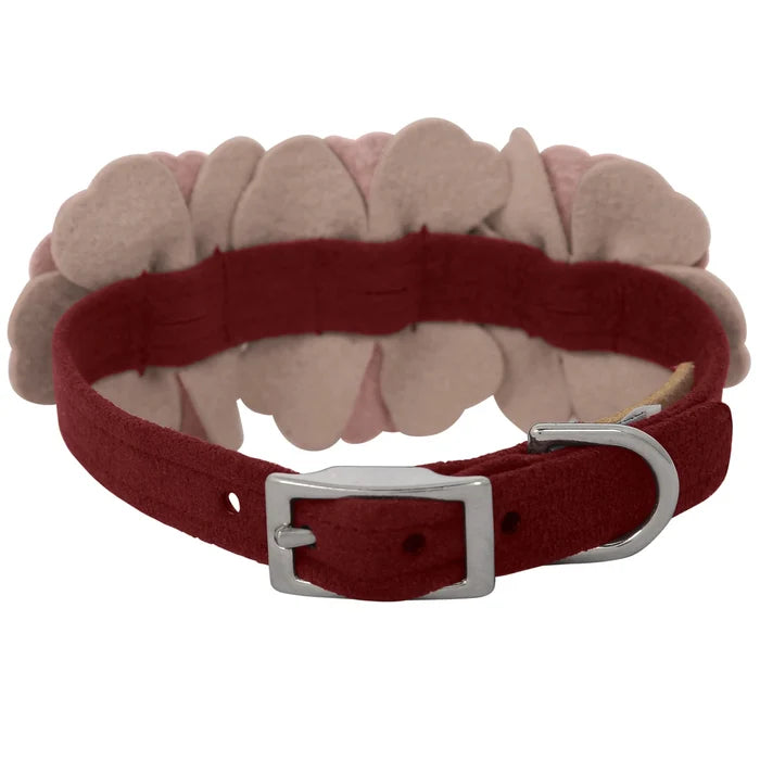 Susan Lanci Autumn Rosewood Spice Flower Collar - Posh Puppy Boutique