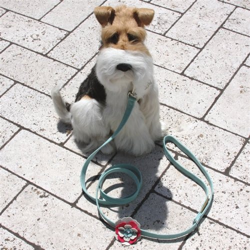 Susan Lanci Blossom Leash 4 ft. - Mint - Posh Puppy Boutique