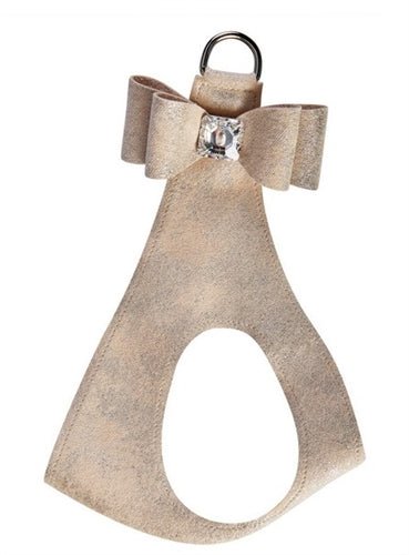 Susan Lanci Champagne Glitzerati Big Bow Step in Harness - Posh Puppy Boutique