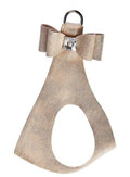 Susan Lanci Champagne Glitzerati Big Bow Step in Harness - Posh Puppy Boutique