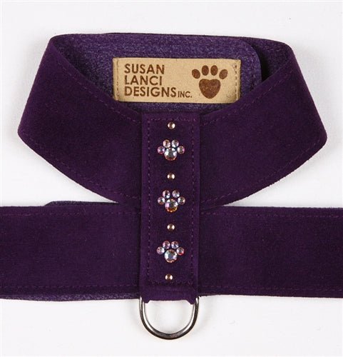 Susan Lanci Crystal Paw Collection Tinkie Ultrasuede Dog Harnesses - Many Colors - Posh Puppy Boutique