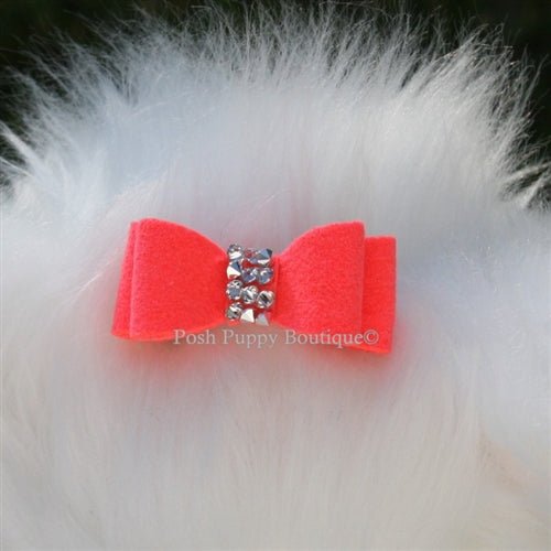 Susan Lanci Crystal Rocks Swarovski Hairbow - Many Colors - Posh Puppy Boutique