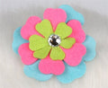 Susan Lanci Fantasy Flower Collection Hair Bow - Tiffi Blue - Perfect Pink - Kiwi - Posh Puppy Boutique