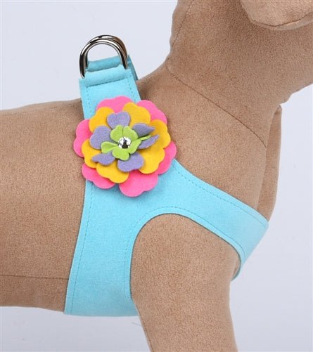 Susan Lanci Fantasy Flower Collection Step - In Harness - Tiffi Blue - Posh Puppy Boutique