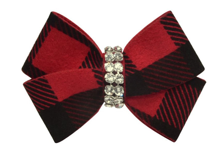 Susan Lanci Gingham Nouveau Bow in 2 Colors - Posh Puppy Boutique