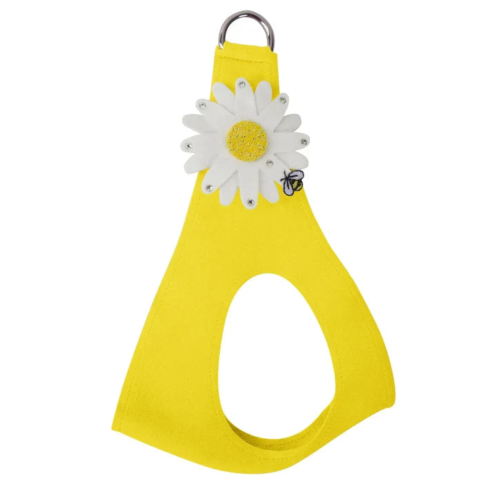 Susan Lanci Large Daisy with AB Crystal Stellar Center Step In Harness in Many Colors - Posh Puppy Boutique