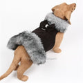 Susan Lanci Nouveau Bow Faux Fur Coat - Black - Black Tipped Silver Fox - Posh Puppy Boutique