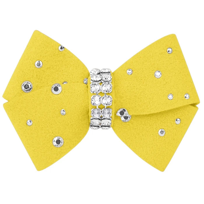 Susan Lanci Nouveau Hair Bow with Stardust - Many Colors - Posh Puppy Boutique