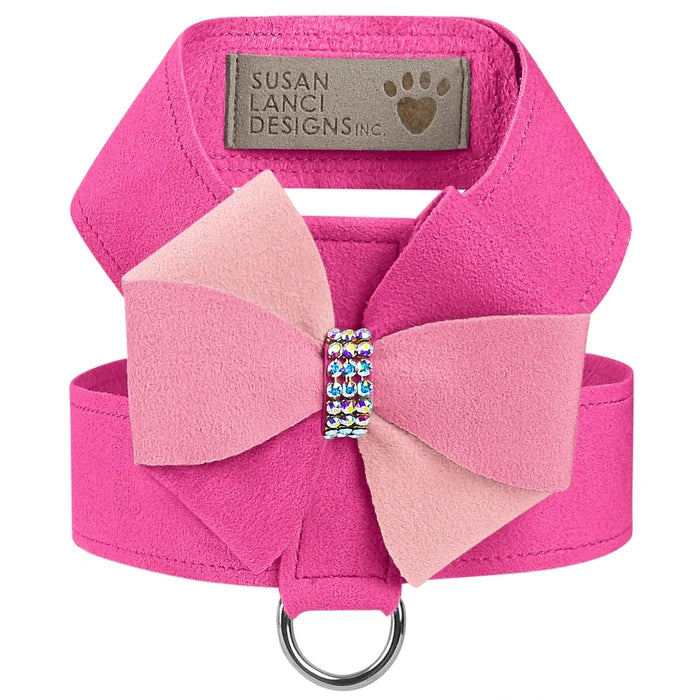 Susan Lanci Pink Velvet Tinkie Harness - Posh Puppy Boutique