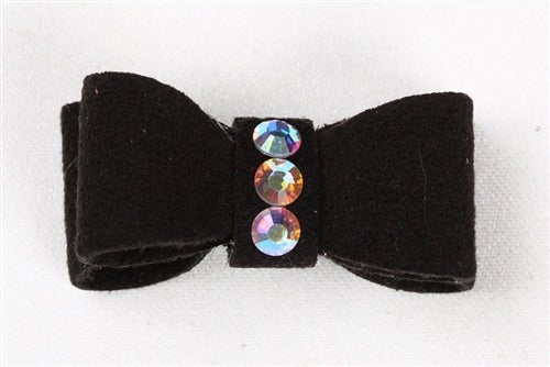 Susan Lanci Plain Collection Crystal Hair Bows - Many Colors - Posh Puppy Boutique