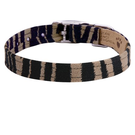 Susan Lanci Plain Jungle Print Collection 1/2" Ultrasuede Collar - Posh Puppy Boutique