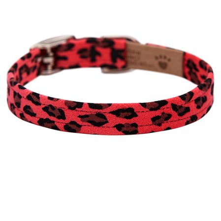 Susan Lanci Plain Jungle Print Collection 1/2" Ultrasuede Collar - Posh Puppy Boutique