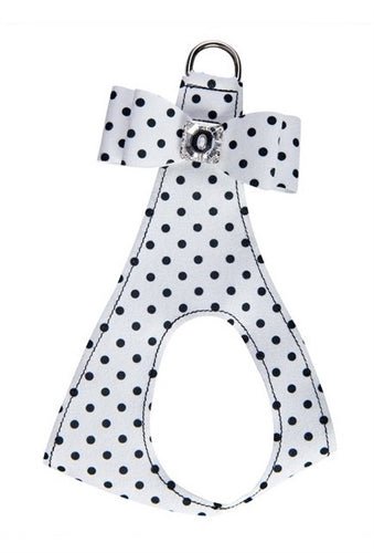 Susan Lanci Polka Dot Big Bow Step In Harness - Posh Puppy Boutique