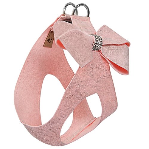 Susan Lanci Puppy Pink Glitzerati Nouveau Bow Step in Harness - Posh Puppy Boutique
