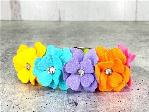 Susan Lanci Rainbow Tinkies Garden Dog Collar - Posh Puppy Boutique