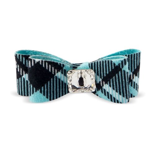 Susan Lanci Scotty Big Bow Hair Bow - Tiff Plaid - Posh Puppy Boutique