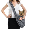 Susan Lanci Scotty Charcoal Plaid Cuddle Carrier - Posh Puppy Boutique