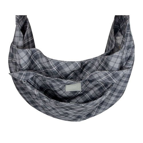 Susan Lanci Scotty Charcoal Plaid Cuddle Carrier - Posh Puppy Boutique