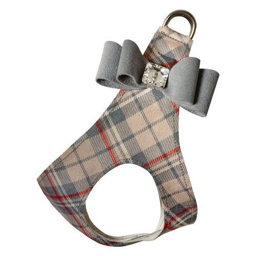 Susan Lanci Scotty Doe Plaid Big Bow Step In Harness - Posh Puppy Boutique