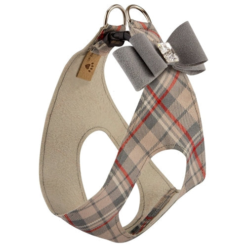 Susan Lanci Scotty Doe Plaid Big Bow Step In Harness - Posh Puppy Boutique