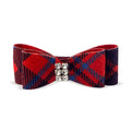 Susan Lanci Scotty Giltmore Hair Bow - Chestnut Plaid - Posh Puppy Boutique