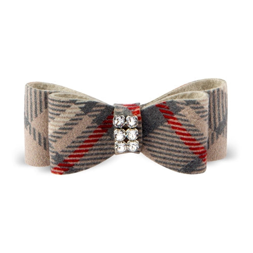 Susan Lanci Scotty Giltmore Hair Bow - Doe Plaid - Posh Puppy Boutique