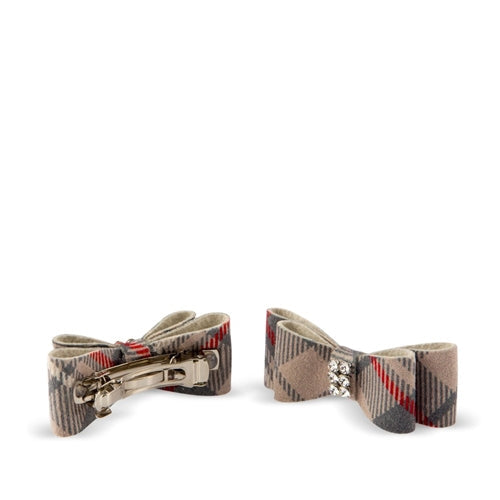 Susan Lanci Scotty Giltmore Hair Bow - Doe Plaid - Posh Puppy Boutique