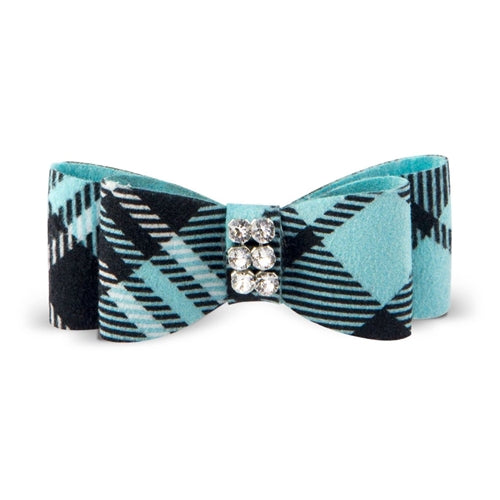 Susan Lanci Scotty Giltmore Hair Bow - Tiffi Plaid - Posh Puppy Boutique