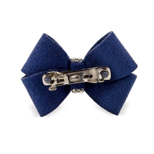Susan Lanci Scotty Nouveau Hair Bow - Indigo - Posh Puppy Boutique