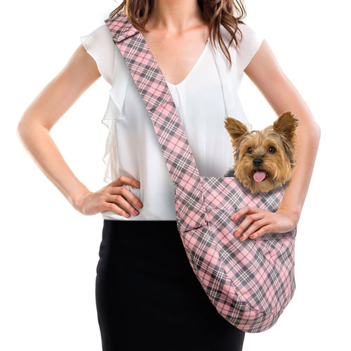Susan Lanci Scotty Puppy Pink Plaid Cuddle Carrier - Posh Puppy Boutique
