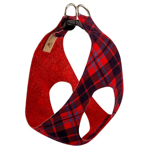 Susan Lanci Scotty Step In Harness Chestnut Plaid - Posh Puppy Boutique