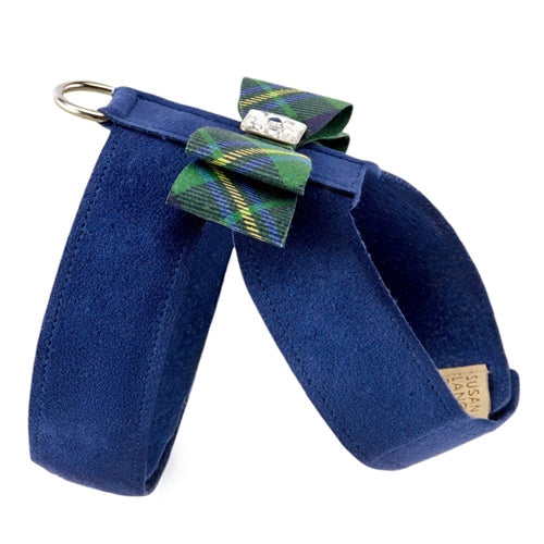 Susan Lanci Scotty Tinkie Harness Big Bow Forrest Plaid - Posh Puppy Boutique