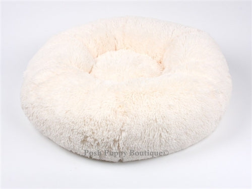 Susan Lanci Shag Bed - Cream - Posh Puppy Boutique