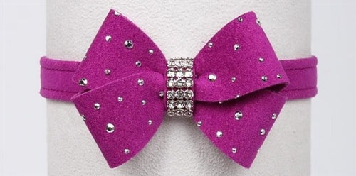 Susan Lanci Silver Stardust Nouveau Bow Collar in Many Colors - Posh Puppy Boutique