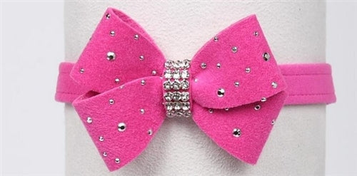 Susan Lanci Silver Stardust Nouveau Bow Collar in Many Colors - Posh Puppy Boutique
