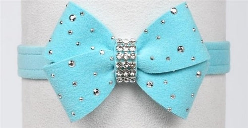 Susan Lanci Silver Stardust Nouveau Bow Collar in Many Colors - Posh Puppy Boutique