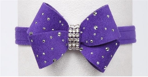 Susan Lanci Silver Stardust Nouveau Bow Collar in Many Colors - Posh Puppy Boutique