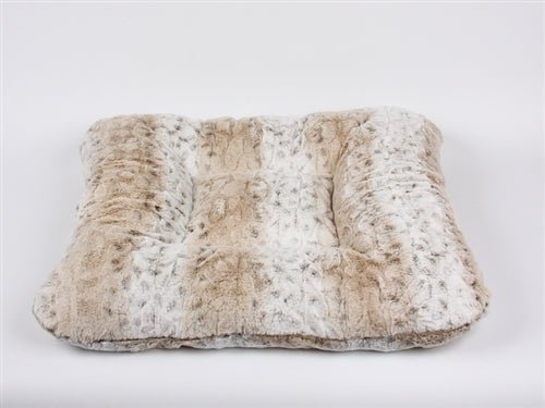 Susan Lanci Soft Snow Leopard Bed - Square - Posh Puppy Boutique