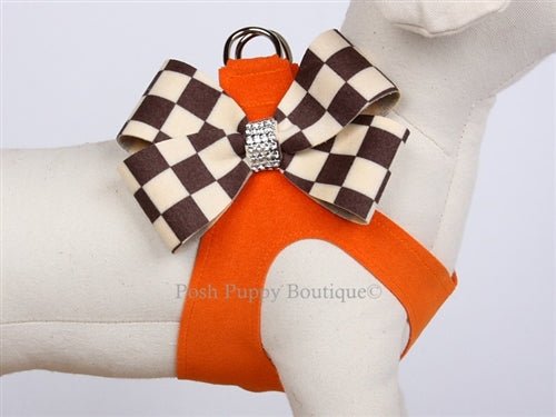 Susan Lanci Step In Harnesses - Windsor Check Collection - Nouveau Bow - Posh Puppy Boutique