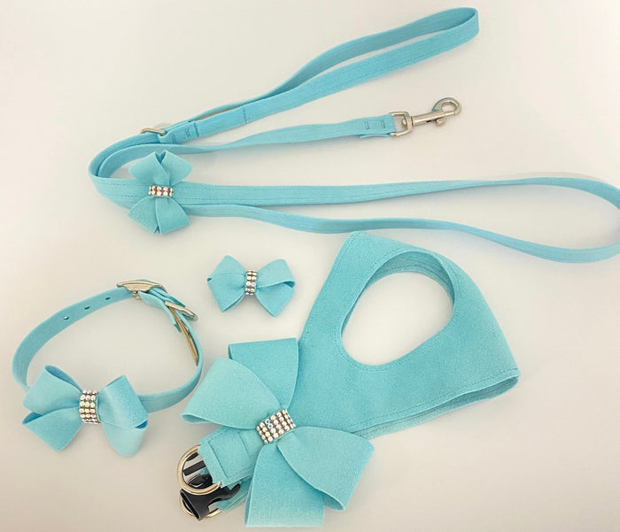 Susan Lanci Tiffi Blue AB Crystal Step in Harness - Posh Puppy Boutique