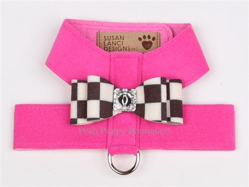 Susan Lanci Tinkie Harnesses- Windsor Check Collection -Big Bow Style in Many Colors - Posh Puppy Boutique