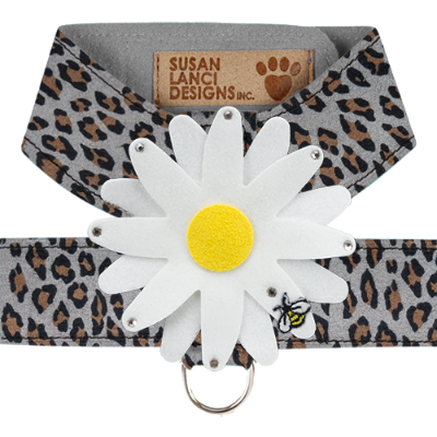 Susan Lanci Tinkie Large Daisy Tinkie Ultrasuede Harness Jungle Print Collection