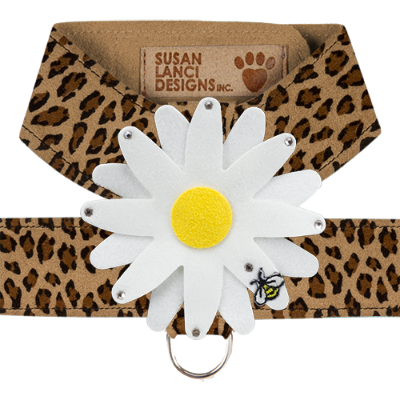 Susan Lanci Tinkie Large Daisy Tinkie Ultrasuede Harness Jungle Print Collection