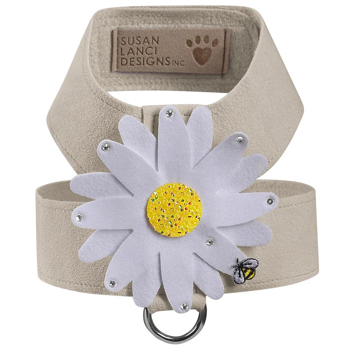 Susan Lanci Tinkie Large Daisy with AB Crystals Tinkie Ultrasuede Harnesses