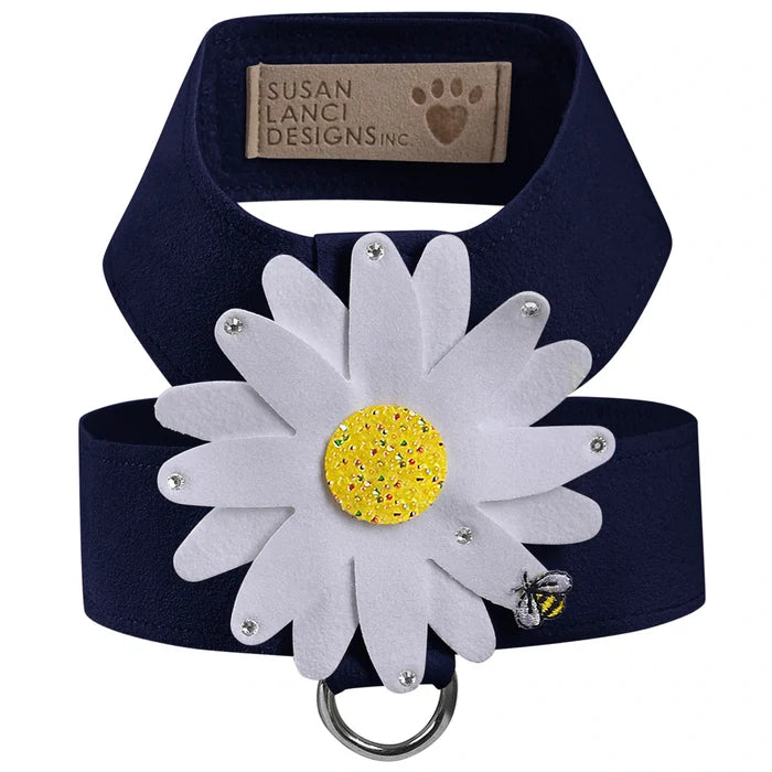 Susan Lanci Tinkie Large Daisy with AB Crystals Tinkie Ultrasuede Harnesses