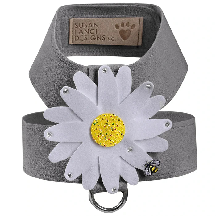Susan Lanci Tinkie Large Daisy with AB Crystals Tinkie Ultrasuede Harnesses