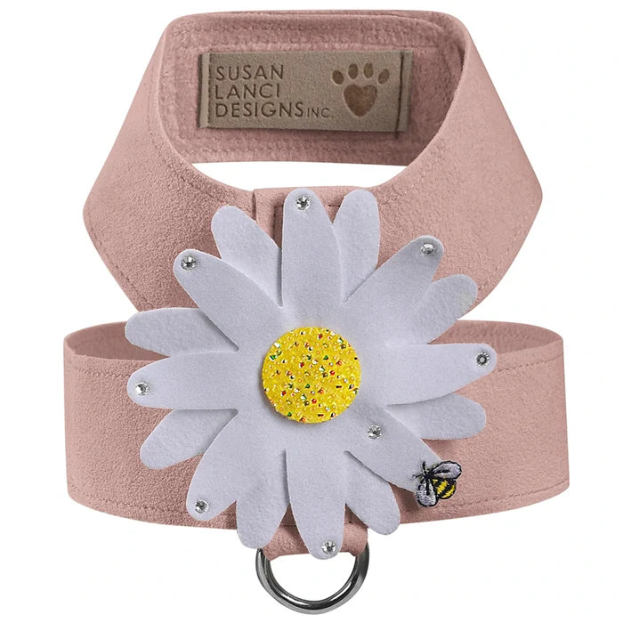 Susan Lanci Tinkie Large Daisy with AB Crystals Tinkie Ultrasuede Harnesses