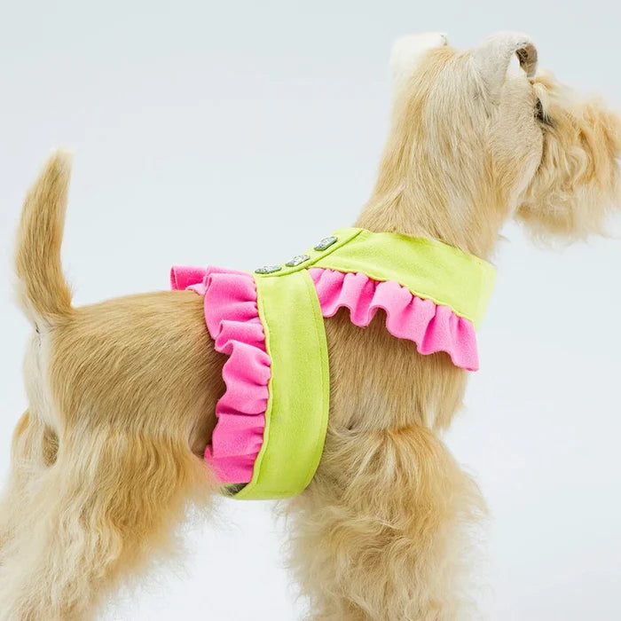 Susan Lanci Two Tone Pinafore Collection Tinkie Harness - Posh Puppy Boutique