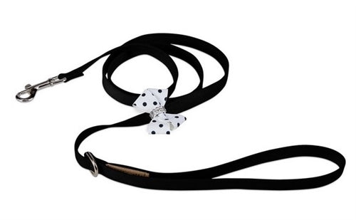 Susan Lanci Two Tone Polka Dot Nouveau Bow Tinkie Harness - Posh Puppy Boutique